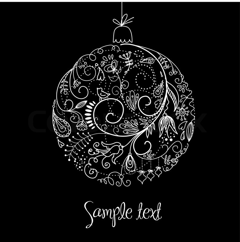 Black and White Christmas Vector