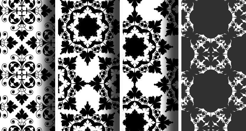 Black and White Ornament Vector