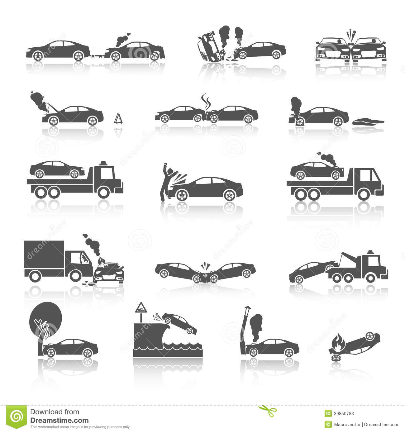 Black and White Tow Truck Vector