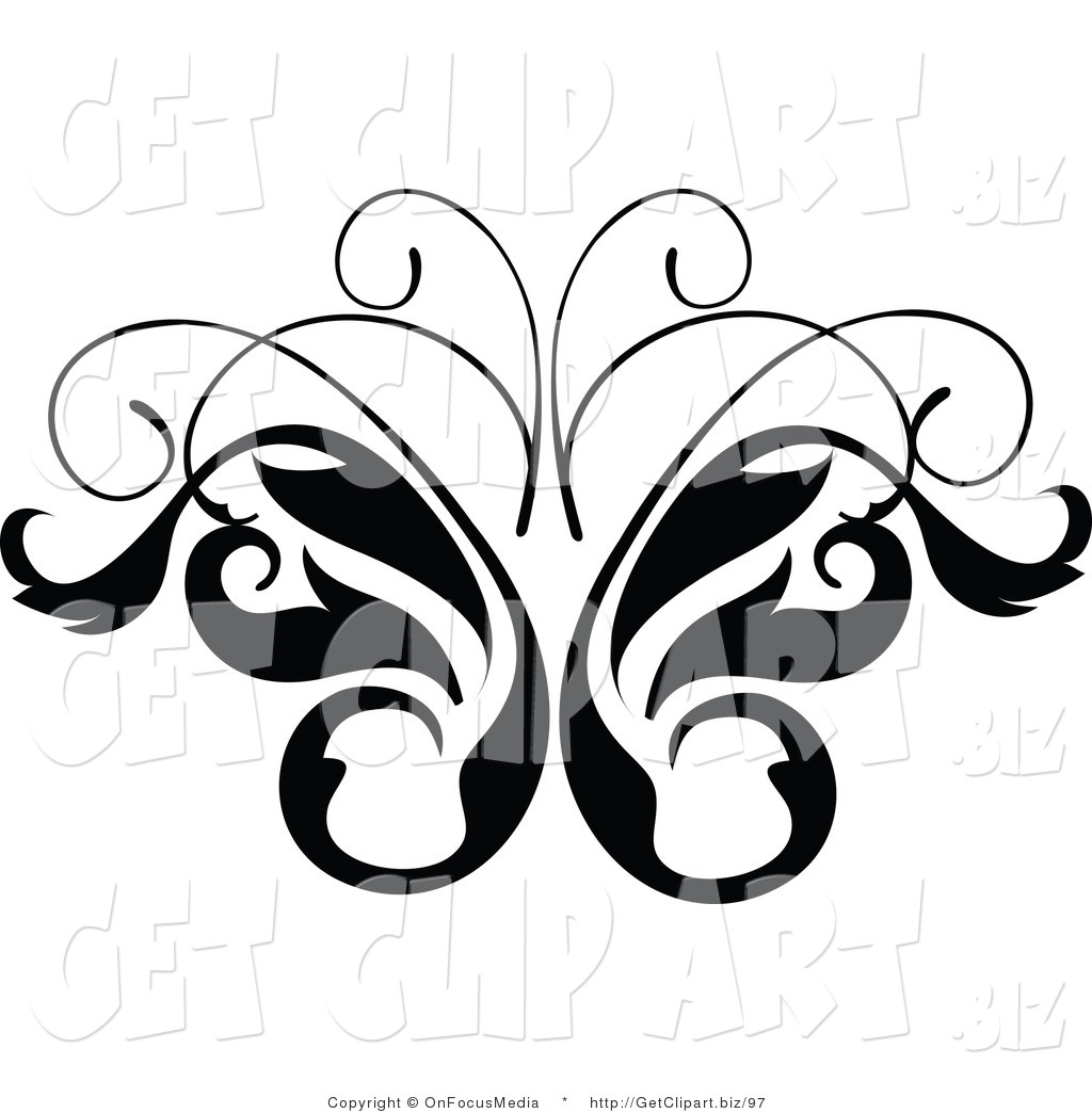 Black and White Vine Clip Art