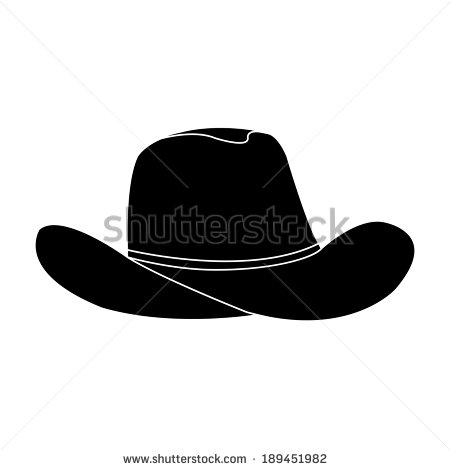 Black Cowboy Hat Vector