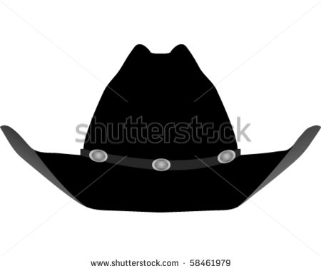 Black Cowboy Hat Vector