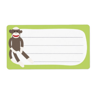 Blank Sock Monkey Labels