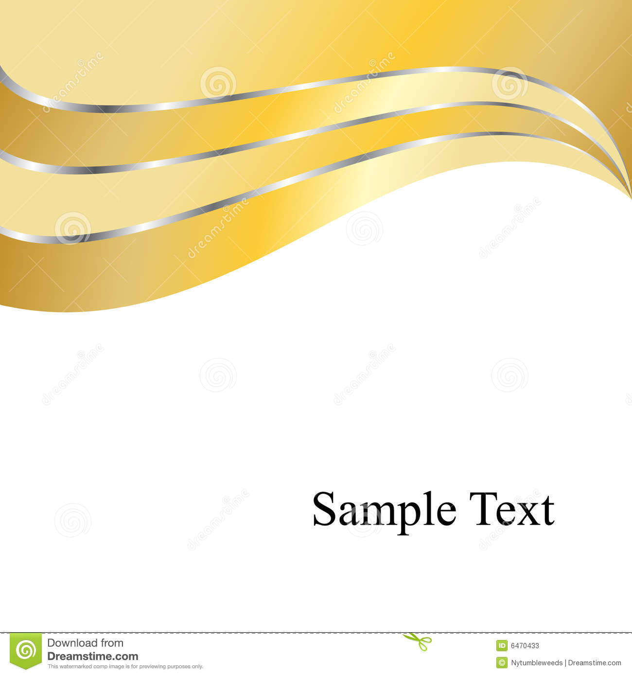 Blue and Gold Vector Swirl Clip Art