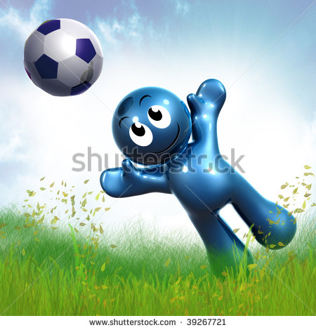 Blue Soccer Ball Funny Pictures