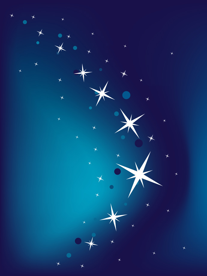 Blue Vector Background with Stars