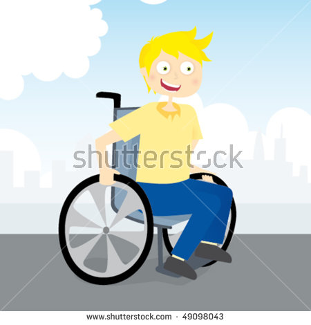 Boy in Wheelchair Silhouette