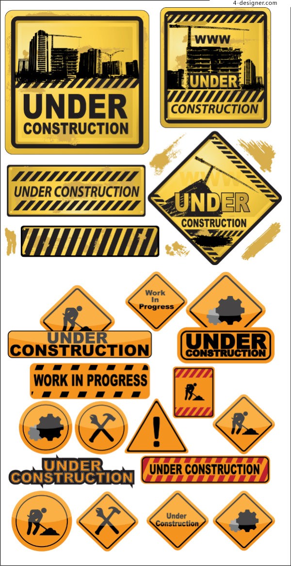 Building Construction Vector Icons