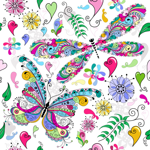 Butterfly Seamless Pattern Vector
