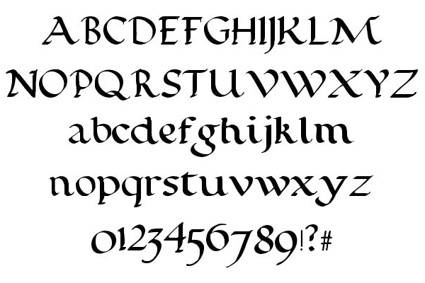 Calligraphy Fonts Letters