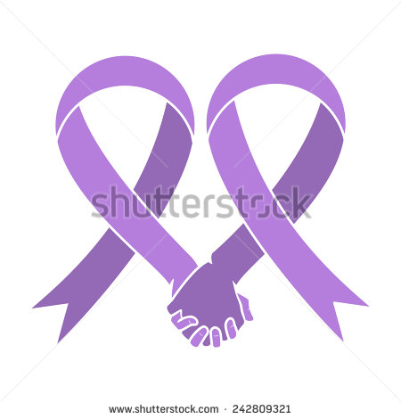 Cancer Awareness Ribbon Heart