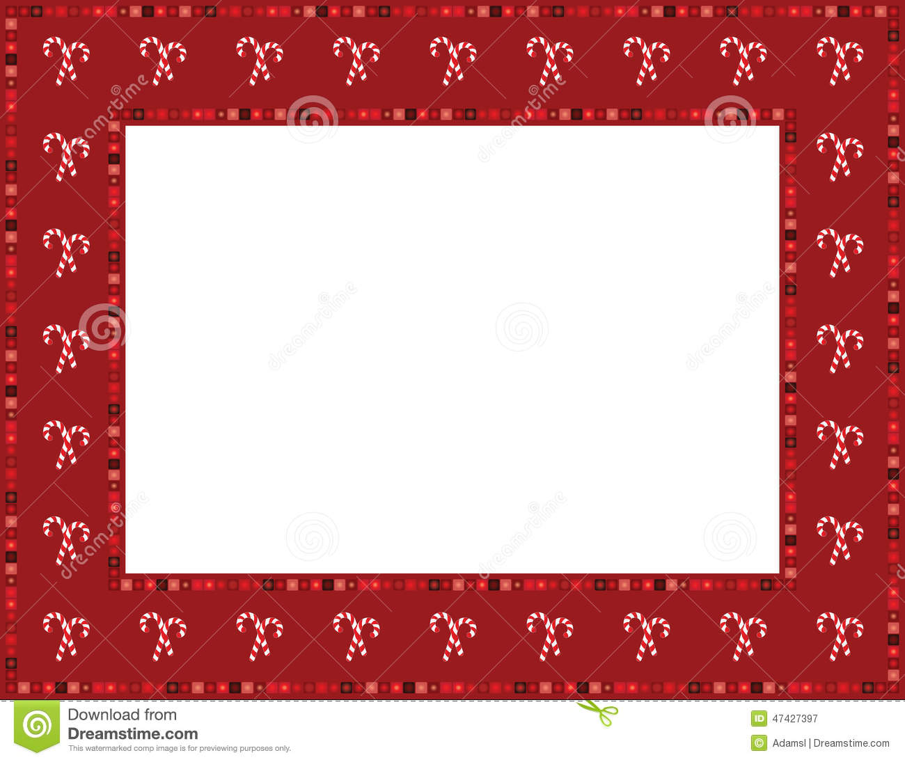 Candy Cane Christmas Borders and Frames