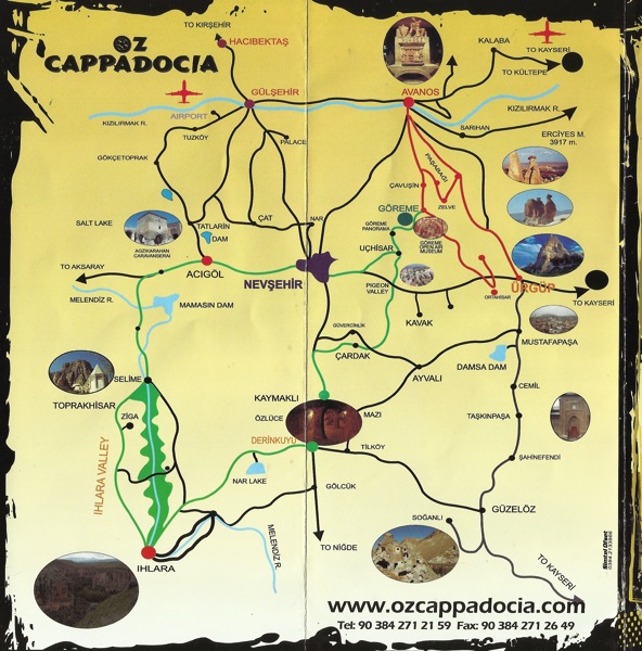 Cappadocia Tours Red Green Map
