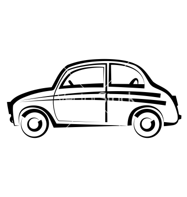 Car Icon Black and White