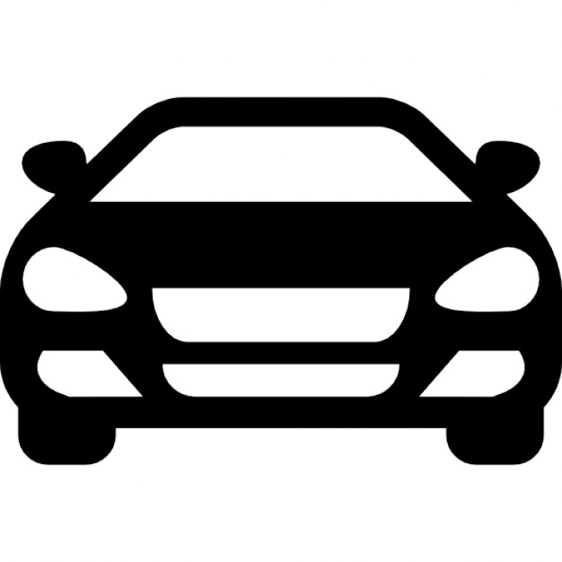 Car Icon Black and White