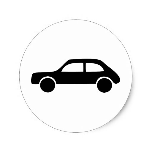 Car Icon Black and White