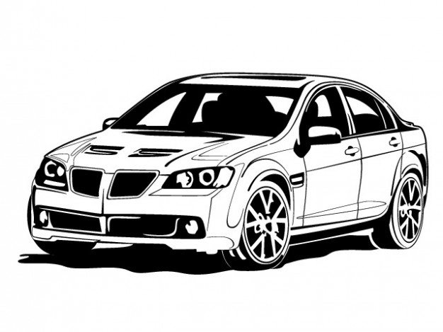 Car Outline Vector Free