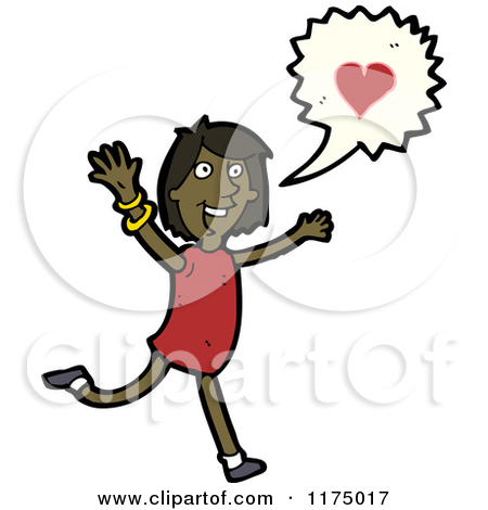 Cartoon Girl African American Woman