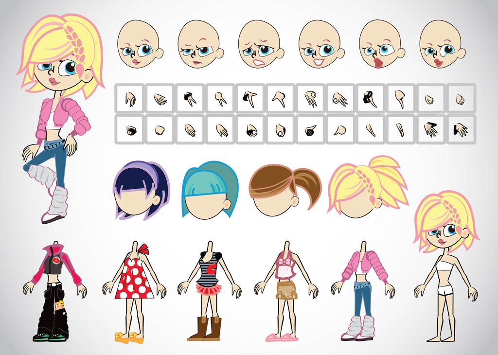 Cartoon Girl Hairstyles