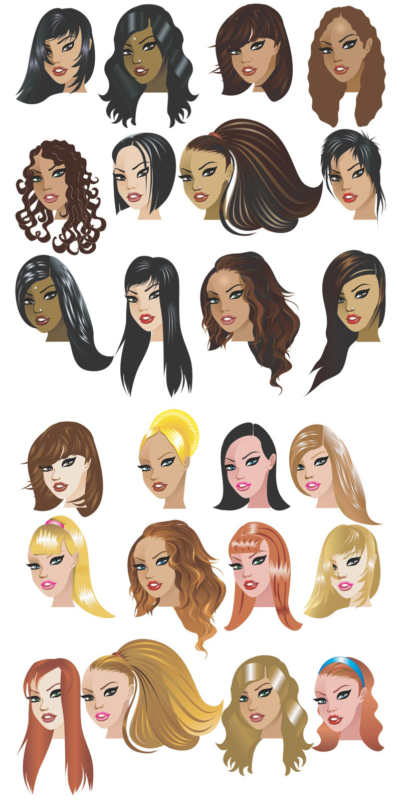 Cartoon Girl Hairstyles