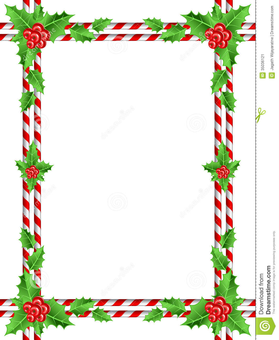 Christmas Candy Cane Border Clip Art