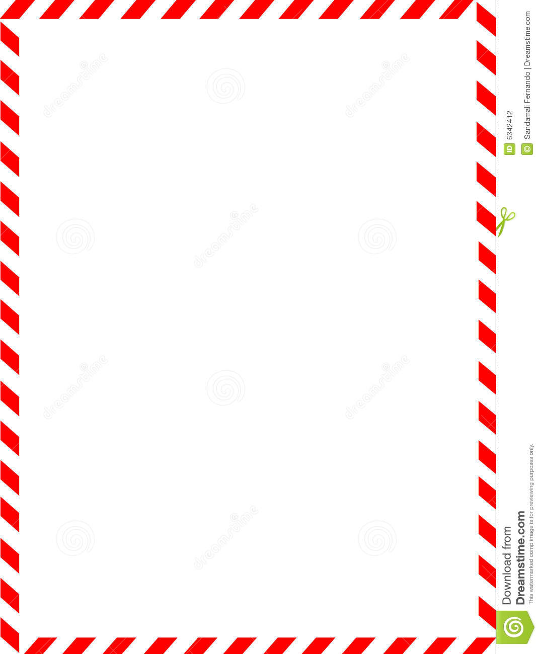 Christmas Candy Cane Border