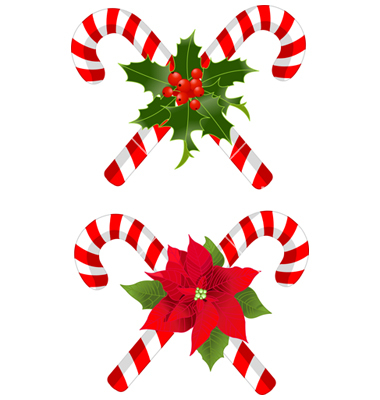 13 Christmas Candy Border Vector Images