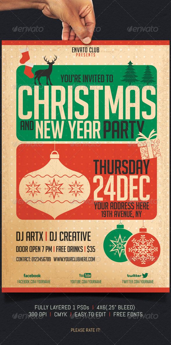 Christmas Party Templates for Flyers