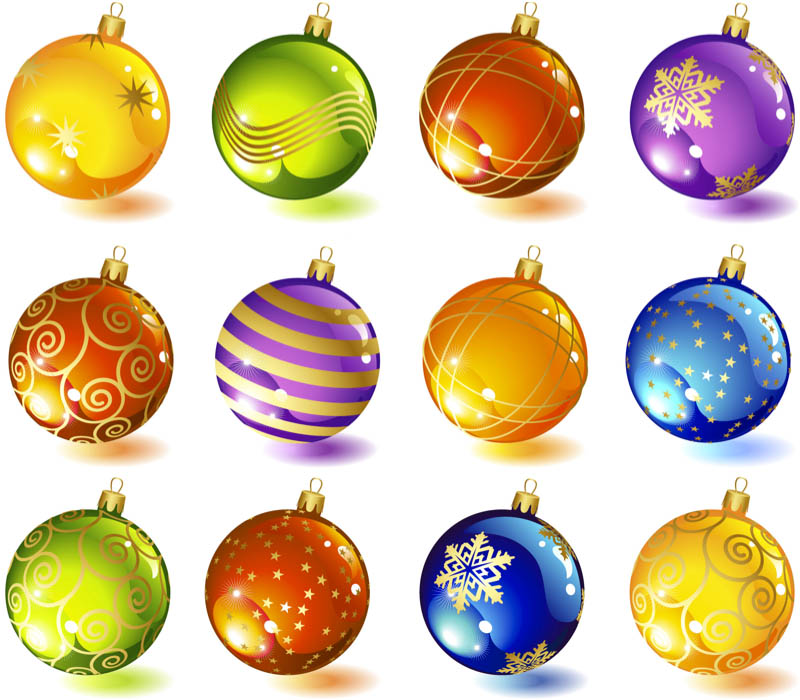 Christmas Tree Ball Ornament Clip Art