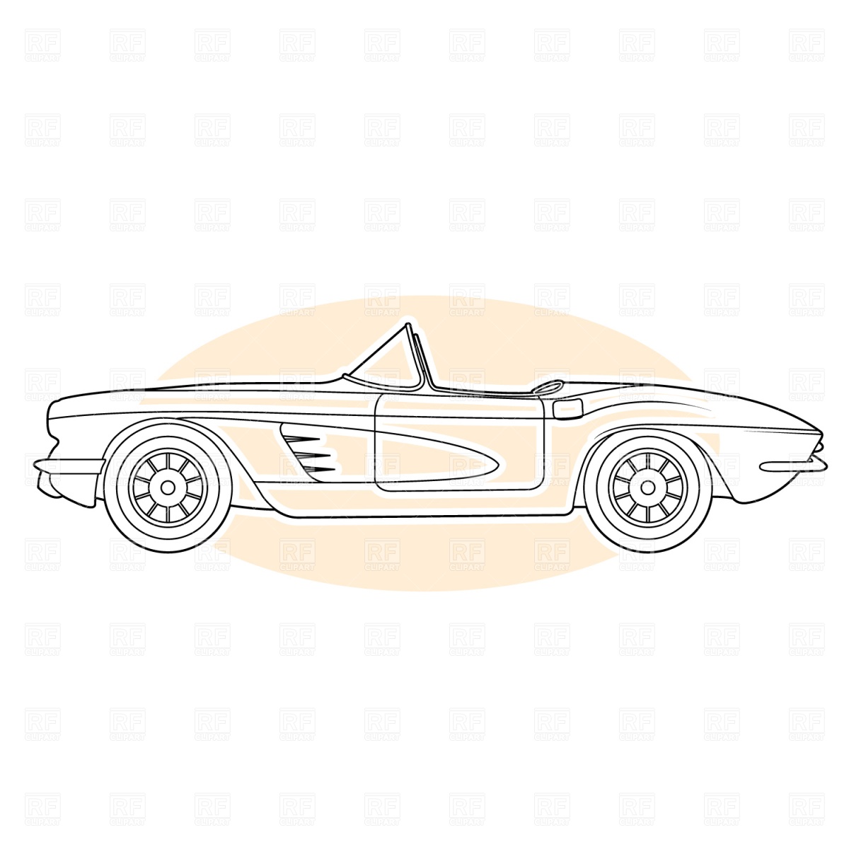Classic Cars Vector Clip Art