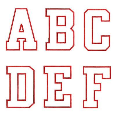 College Applique Font