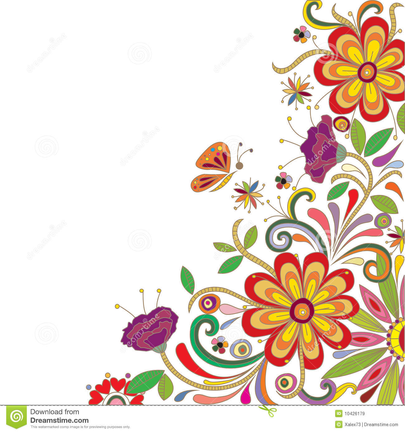 Colorful Abstract Floral Design Colorful Abstract Floral Design