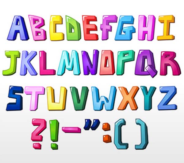 Colorful Graffiti Alphabet Letters