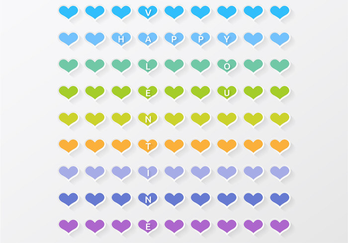 Colorful Translucent Background Free Valentine Heart