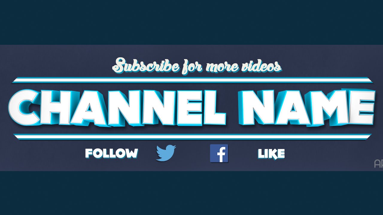 Cool YouTube Banner Template