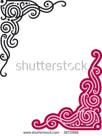 Corner Vines Photoshop Vector Shapes