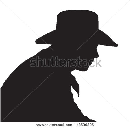 Cowboy Head Silhouette Clip Art