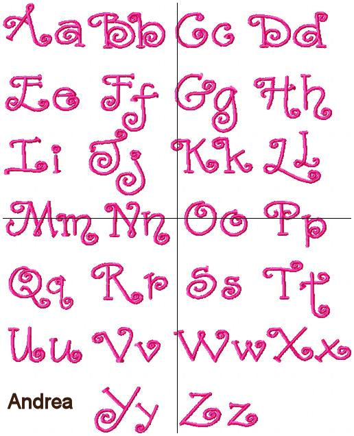 Cute Girly Alphabet Fonts