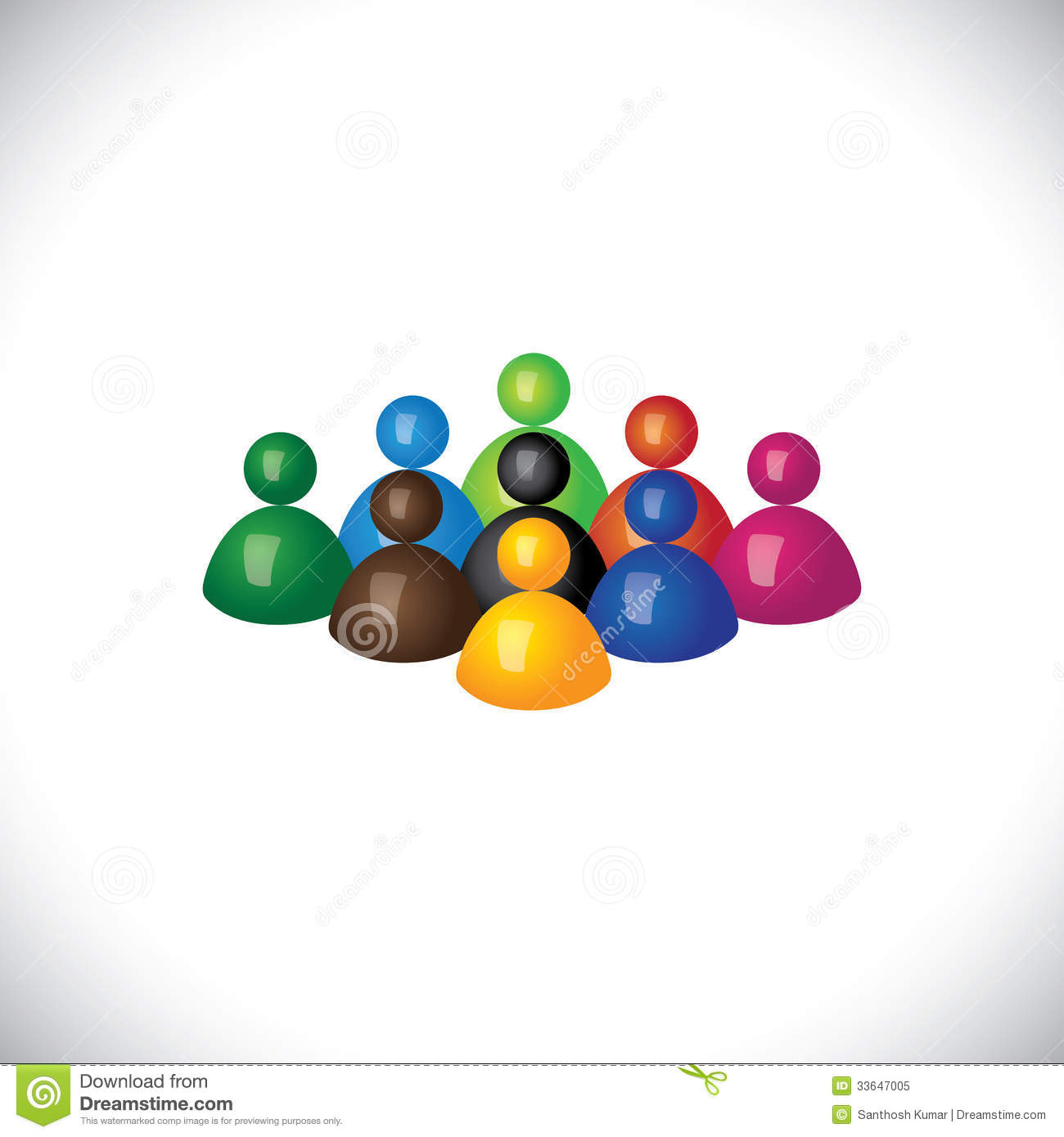 Diverse Group People Icon Clip Art Free