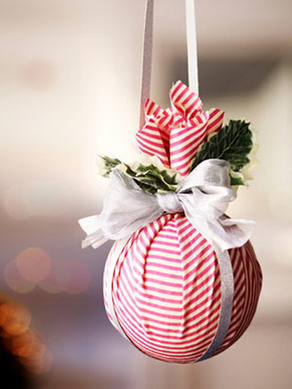 DIY Christmas Ornament with Fabric