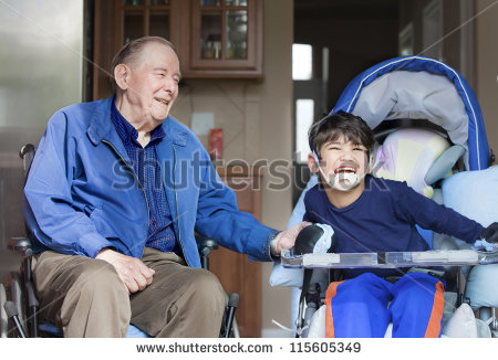 Elderly Man in Wheelchair