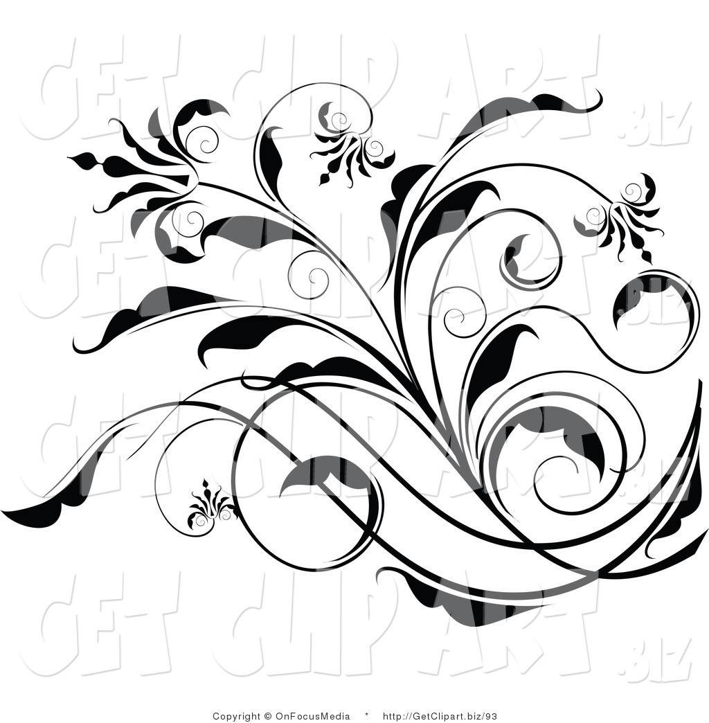 Elegant Black and White Clip Art