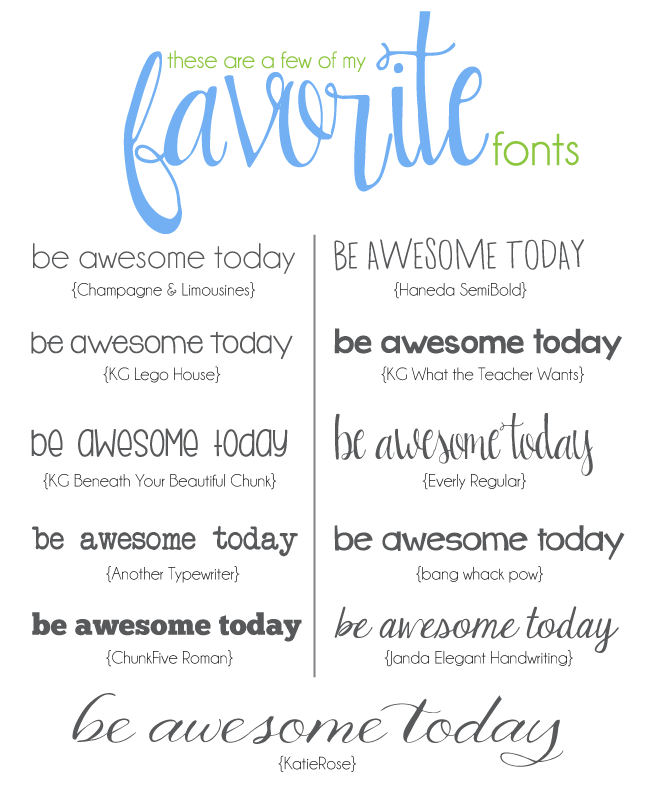 Favorite Fonts