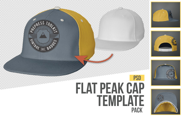Flat Peak Cap Template