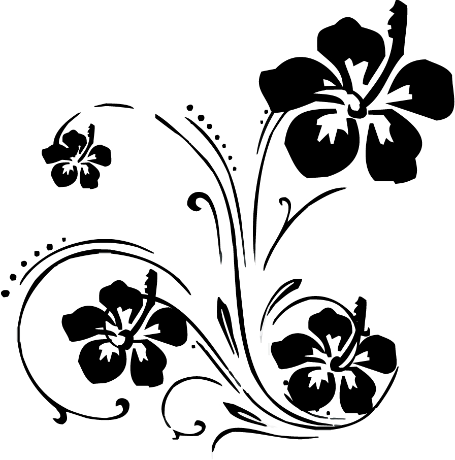Flower Swirl Clip Art Black and White Flower Swirl Clip Art Black and White