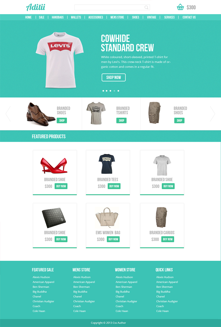 Free E-Commerce Website Template