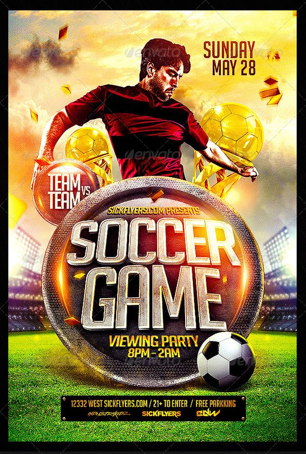 Free Football Flyer PSD Template