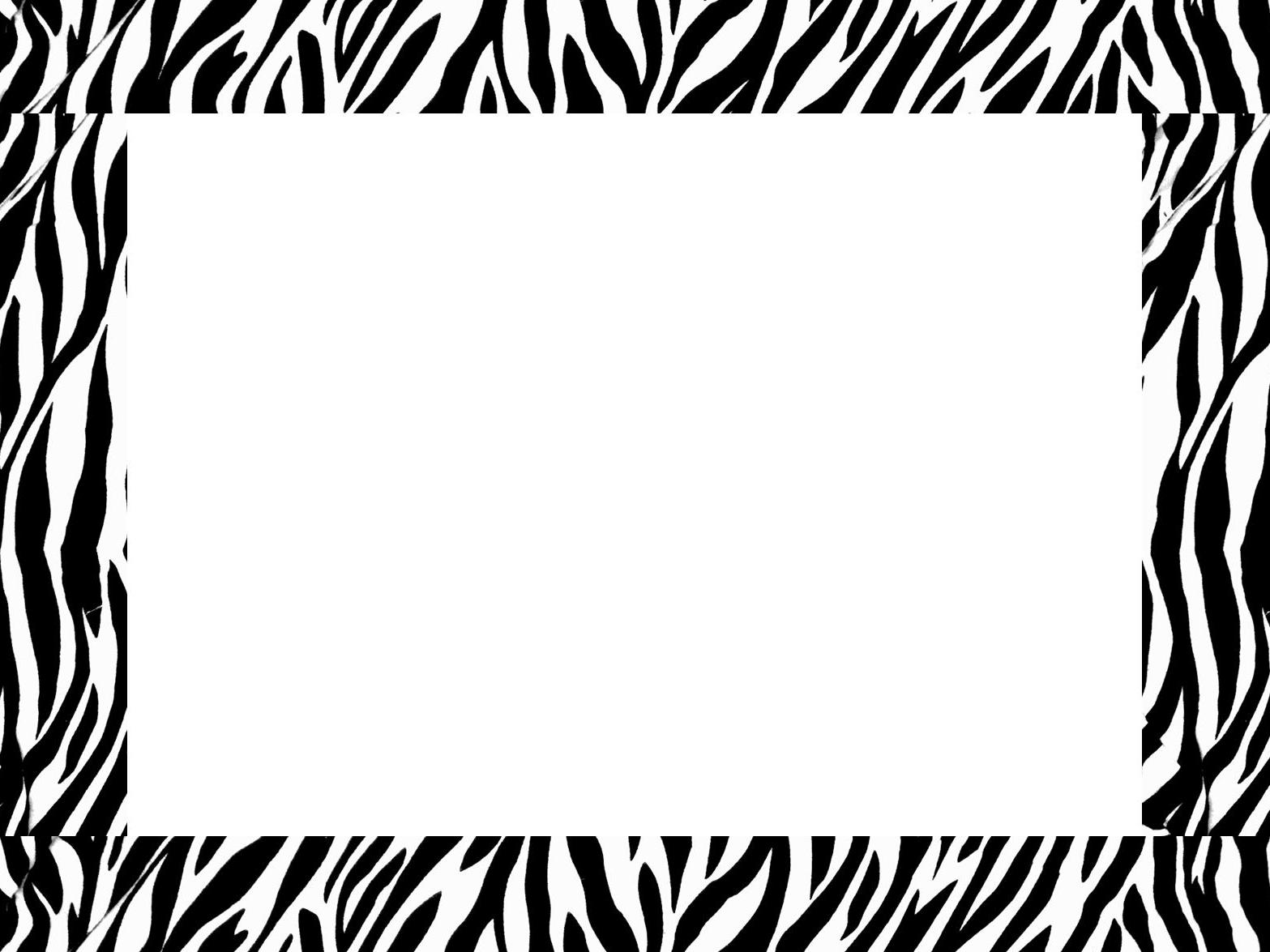 Free Printable Zebra Print Border Template