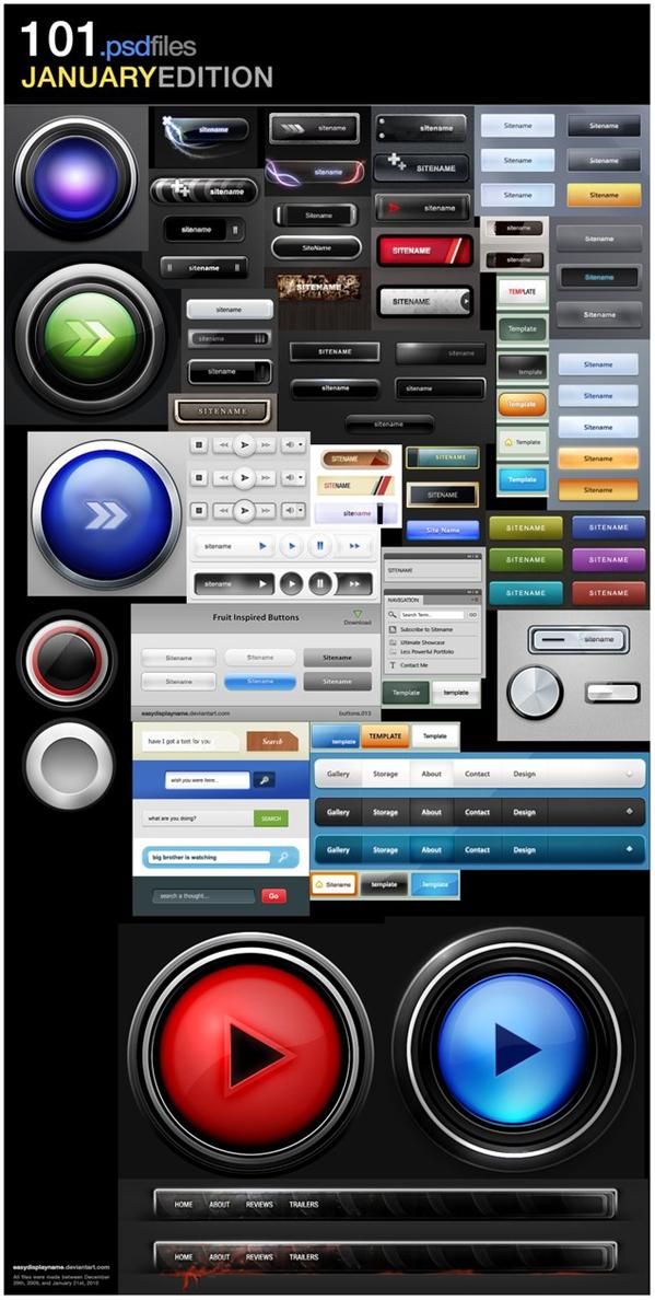 Free PSD Web Button Collection