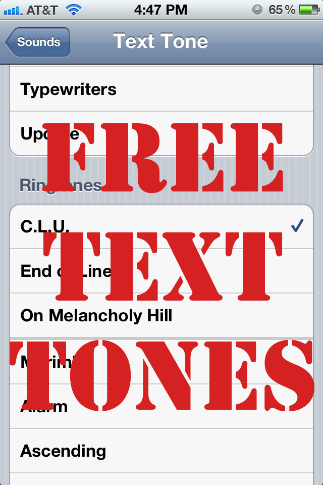 Free Text Tones iPhone